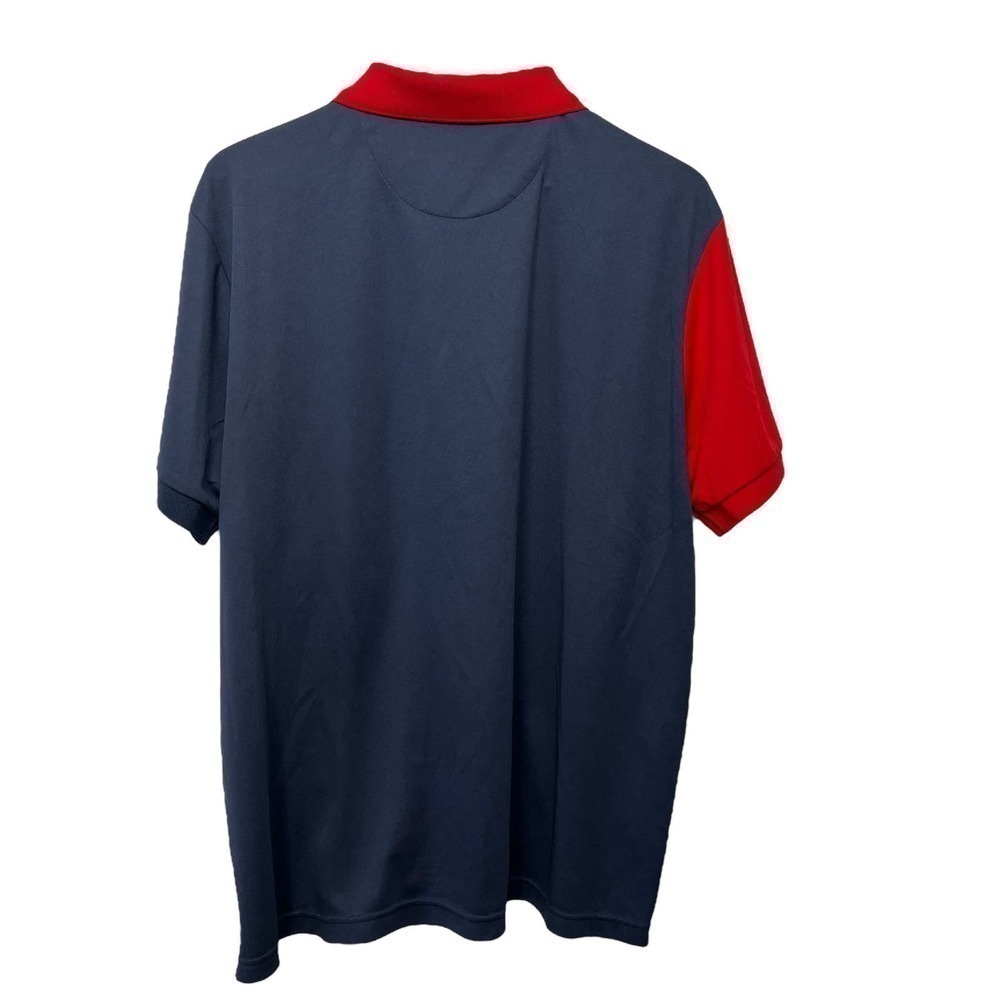 Albert Morris Comfort Men's Polo Red White Blue XL - Picture 2 of 5